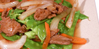 Beef with Snow Peas Chinese Food