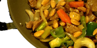 Beef with Vegetables and Almonds Chinese Food