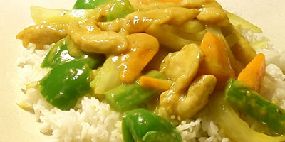 Cantonese Style Rice with Curry Sauce- Beef Chinese Food